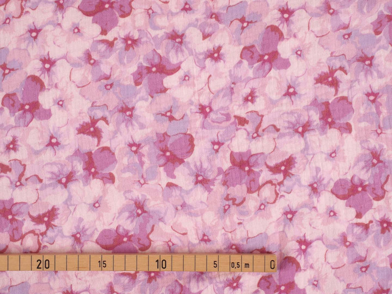 Musselin Blumen - rosa/lila