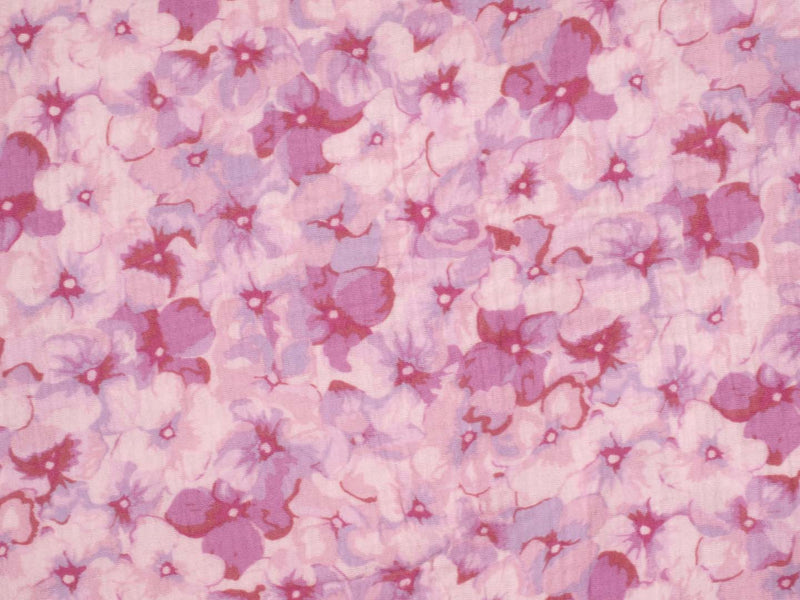 Musselin Blumen - rosa/lila