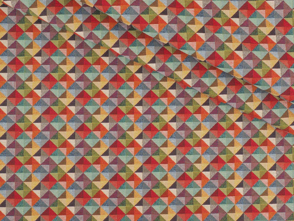 Canvas Dekostoff Retro Dreiecke - bunt