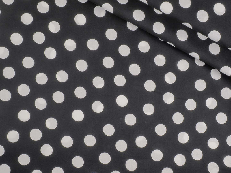 Baumwolle große Punkte - schwarz/weiß