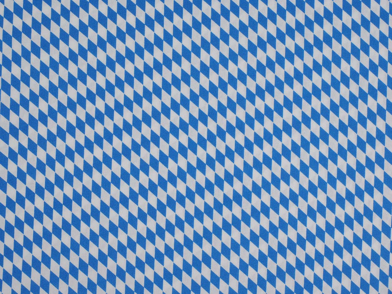 Baumwolle Rauten - blau/weiß
