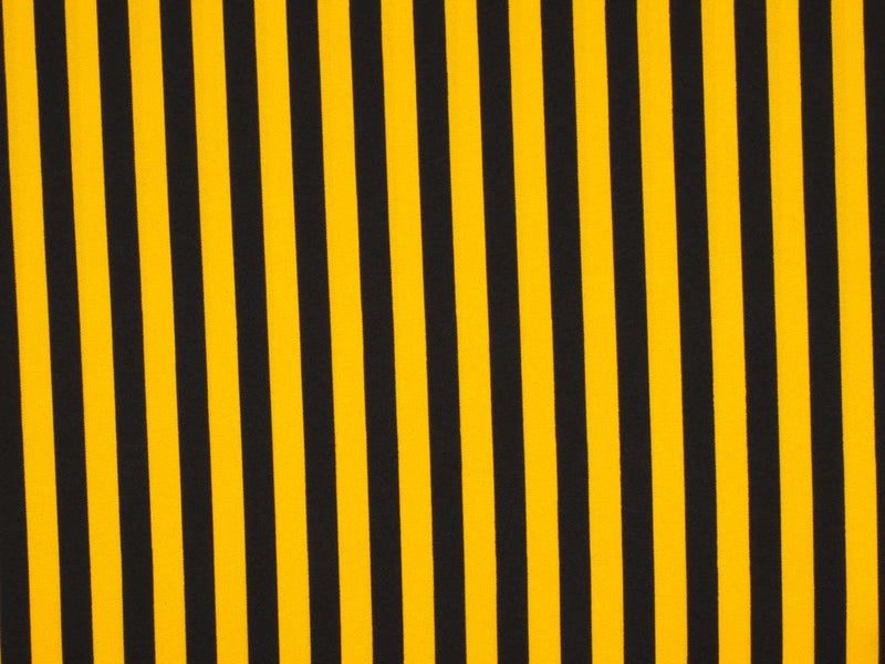 Karnevalsstoff Streifen 1cm - schwarz/gelb