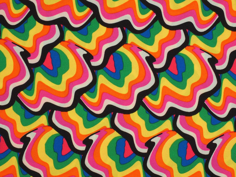 Karnevalsstoff Regenbogen - multicolor