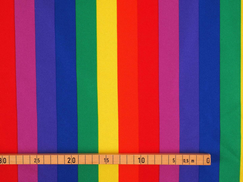 Karnevalsstoff Streifen 3cm - multicolor