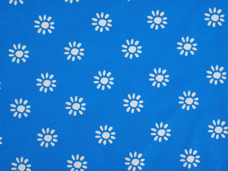 Baumwolle Blumen - hellblau