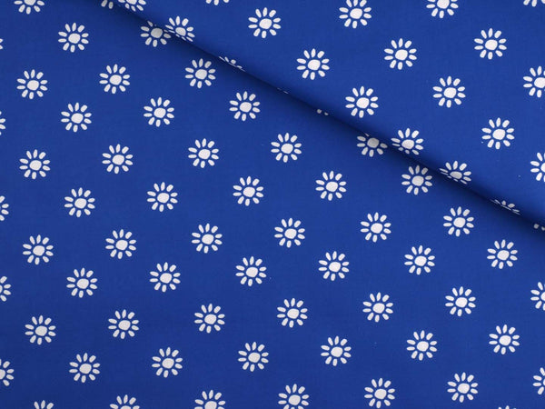 Baumwolle Blumen - blau