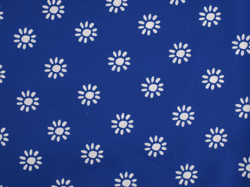 Baumwolle Blumen - blau