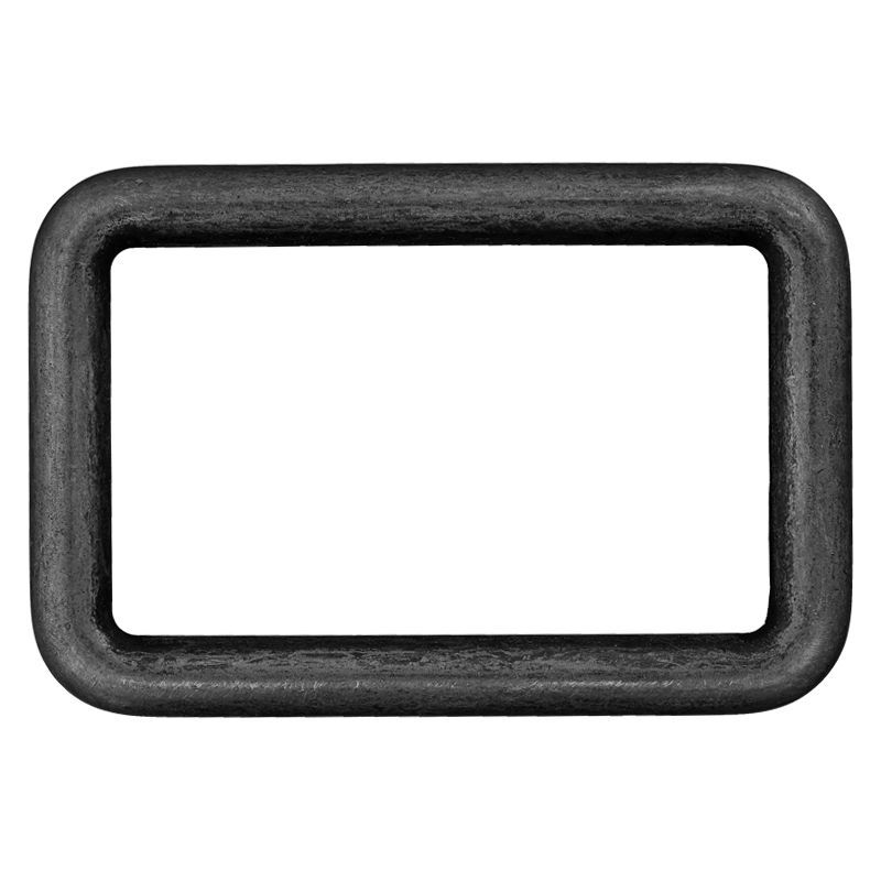 Rechteckring - 25mm - schwarz - Union Knopf