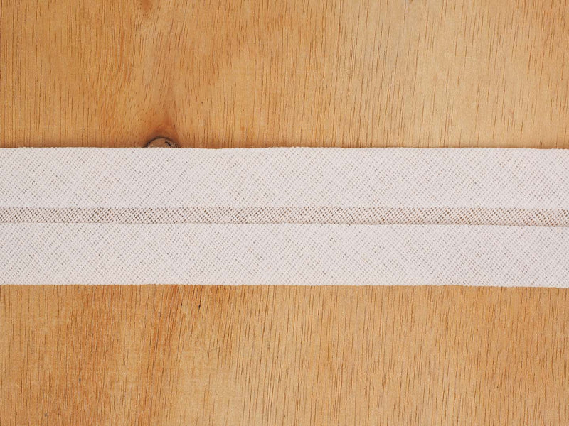 Baumwoll-Schrägband 20mm - wollweiß - 3m Stücke