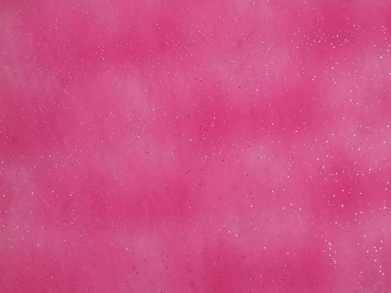 Regenbogen Tüll mit Glitzer - pink