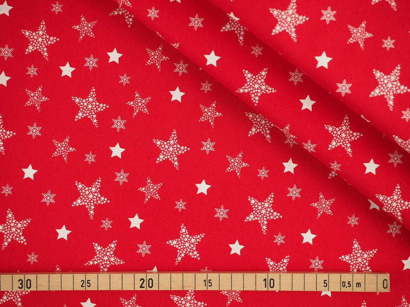 Baumwolle Sterne - rot